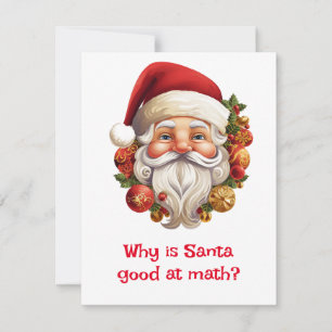 Cartes Pour Fêtes Annuelles Blagues de Père Noël somme de vilains et gentils