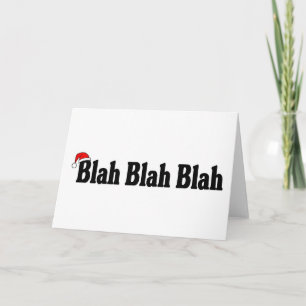 Cartes Pour Fêtes Annuelles Blah Blah Blah Noël