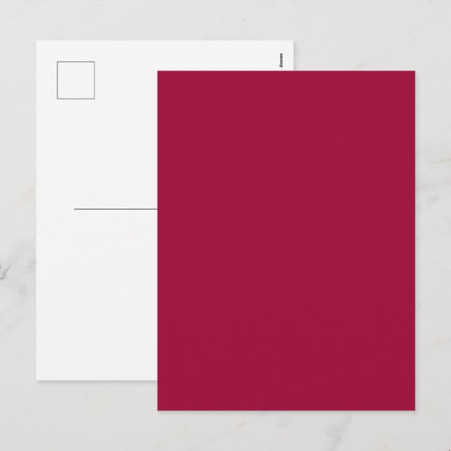 Cartes Pour Fêtes Annuelles Blanc Créez votre propre - Rouge cerisier (Devant / Derrière)