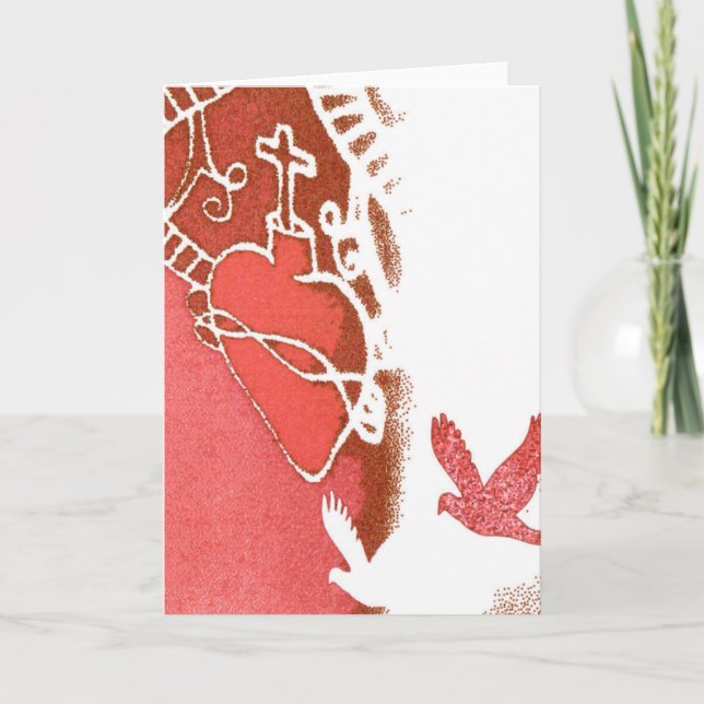 Cartes Pour Fêtes Annuelles blanc rouge (Devant)