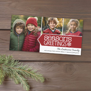 Cartes Pour Fêtes Annuelles Blanc rouge Joyeuses Fêtes - 3 photos