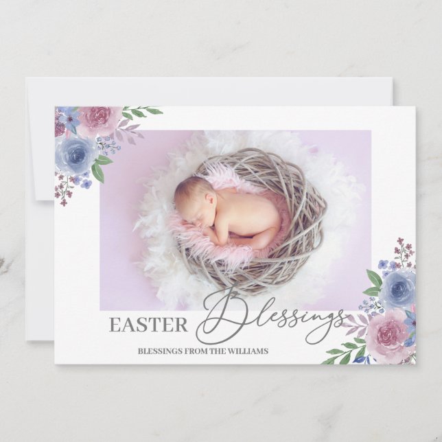 Cartes Pour Fêtes Annuelles Blessures de Pâques mignonnes Script Photo (Devant)