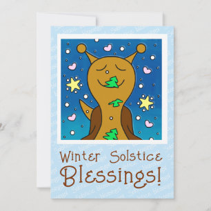 Cartes Pour Fêtes Annuelles Blessures solstice hivernales aux escargots mignon