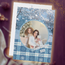Bleu Cosy Plaid Neige hiver photo Noël