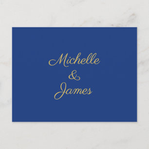 Cartes Pour Fêtes Annuelles Bleu et Or Couleurs Professionnel Tendance Moderne