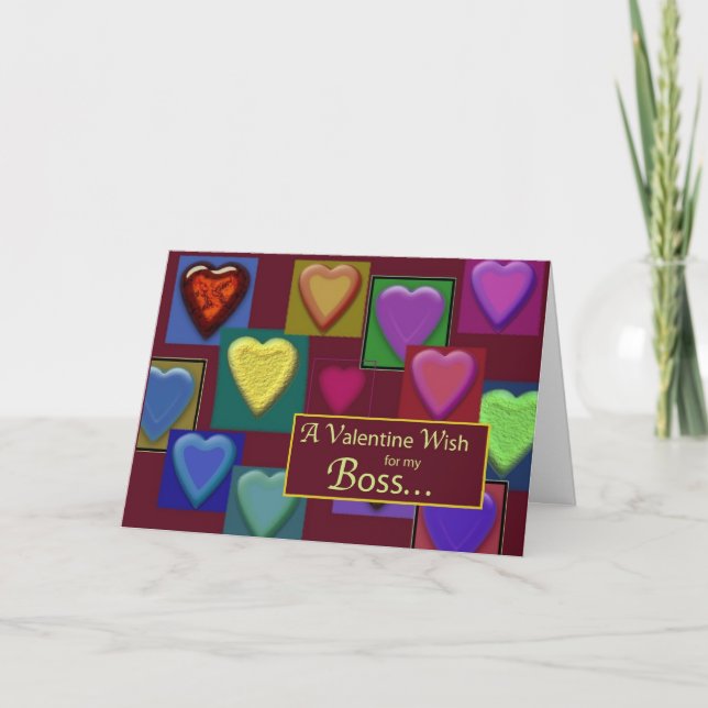 Cartes Pour Fêtes Annuelles Bloc de 3576 Valentine de patron de coeurs (Devant)