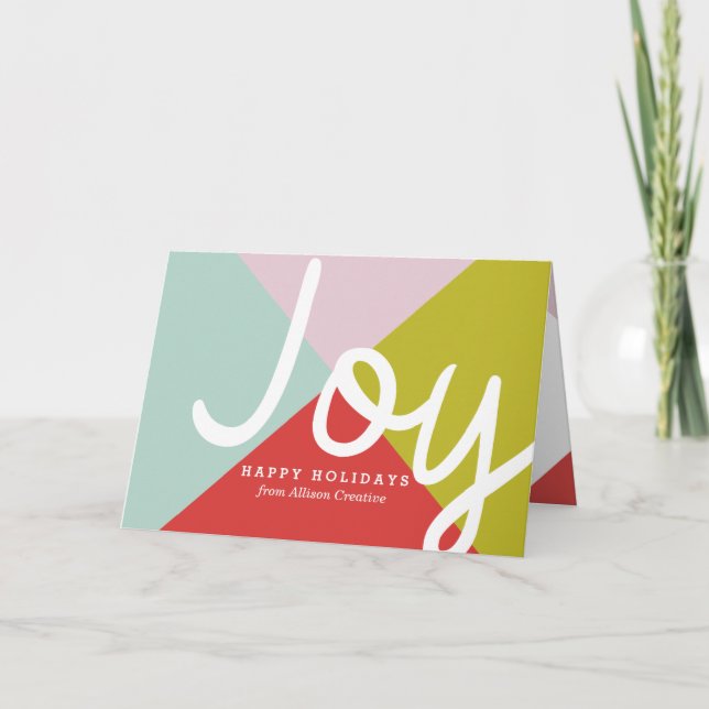 Cartes Pour Fêtes Annuelles Bloc de couleurs Fête d'entreprise (Devant)