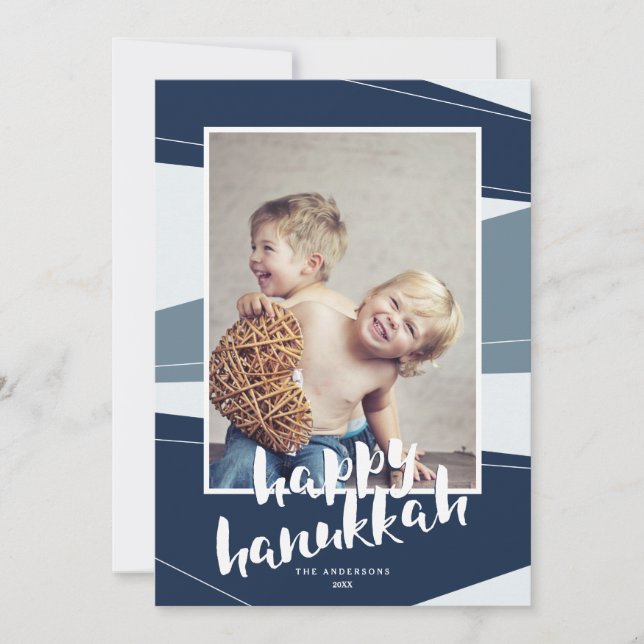 Cartes Pour Fêtes Annuelles Bloc géométrique | Hanoukka et Noël inter-religieu (Devant)