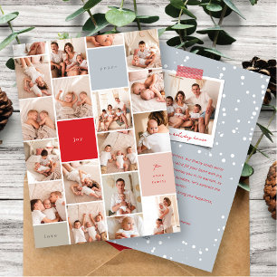 Cartes Pour Fêtes Annuelles Blocs de mémoire minimaliste 18 photo Vacances mod