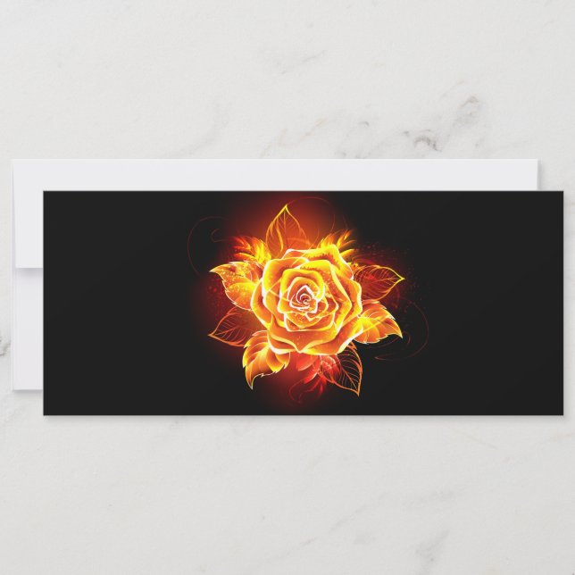 Cartes Pour Fêtes Annuelles Blooming Fire Rose (Devant)