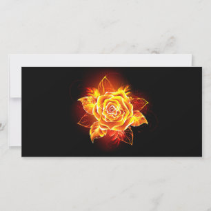 Cartes Pour Fêtes Annuelles Blooming Fire Rose