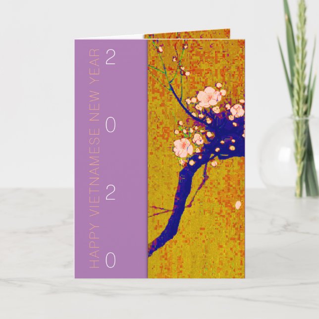 Cartes Pour Fêtes Annuelles Blossom Vietnamien Lunaire Nouvel An Choisir la co (Devant)