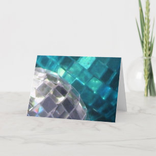 Cartes Pour Fêtes Annuelles Blue Baubles