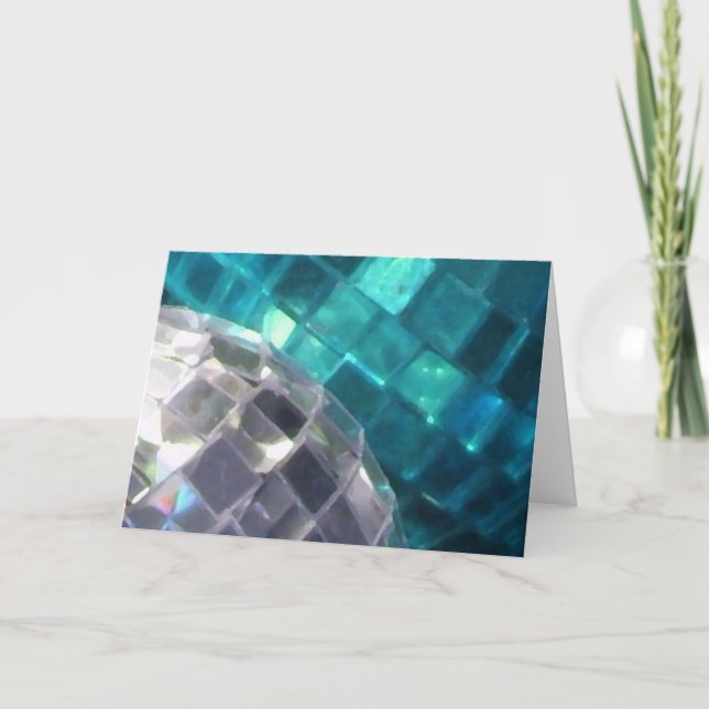 Cartes Pour Fêtes Annuelles Blue Baubles (Devant)
