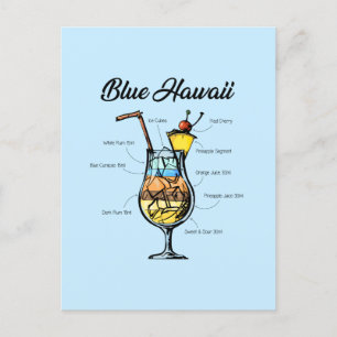 Cartes Pour Fêtes Annuelles Blue Hawaii Cocktail Recette