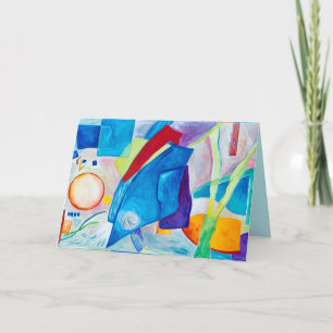 Cartes Pour Fêtes Annuelles Blue meditation for the Year