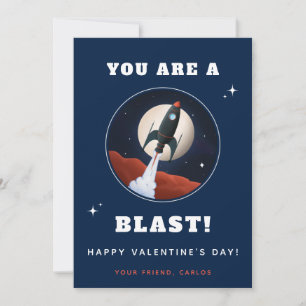 Cartes Pour Fêtes Annuelles Blue Rocket Spacilier Boys Enfants Saint Valentin