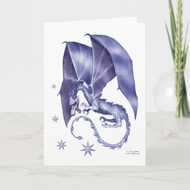 Cartes Pour Fêtes Annuelles Blue Star Dragon (Devant)