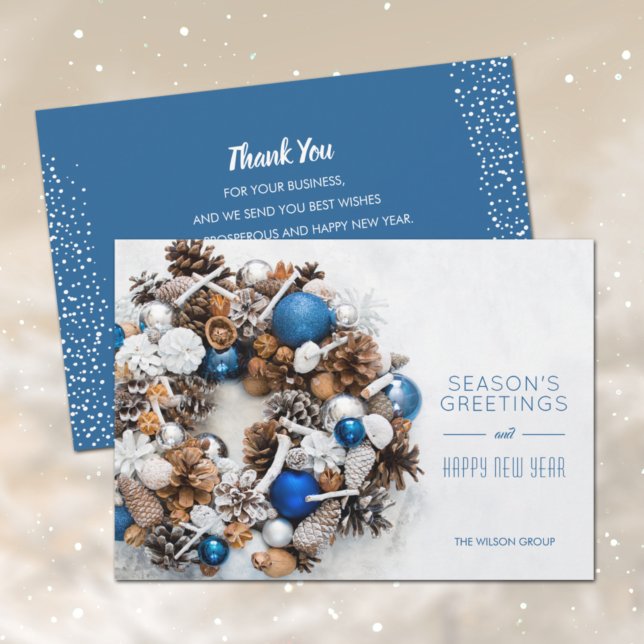 Cartes Pour Fêtes Annuelles Blue White Pine Wasserie (Créateur téléchargé)