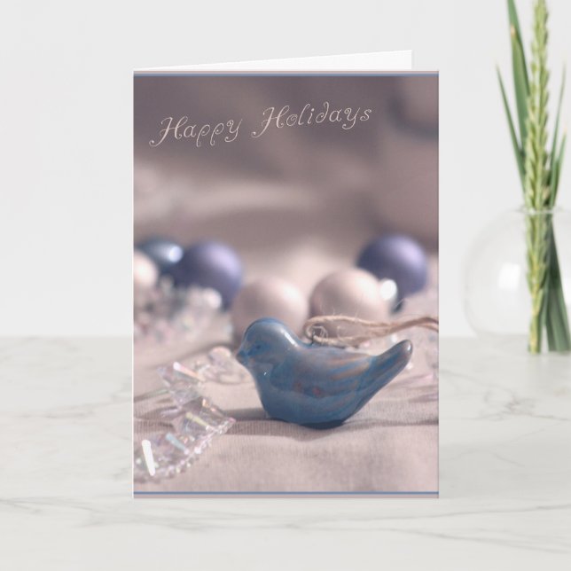 Cartes Pour Fêtes Annuelles Bluebird de bonheur (Devant)