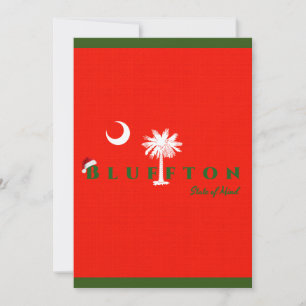 Cartes Pour Fêtes Annuelles Bluffton État d'esprit Noël Rouge Vert