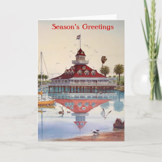 CARTES POUR FÊTES ANNUELLES BOATHOUSE DE CORONADO, CORONADO, LA CALIFORNIE