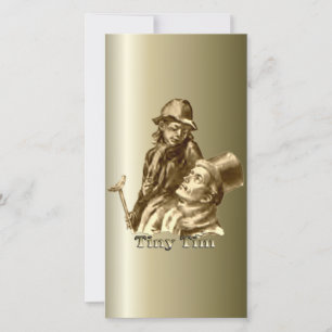 Cartes Pour Fêtes Annuelles Bob Cratchit et Tiny Tim Christmas Carol