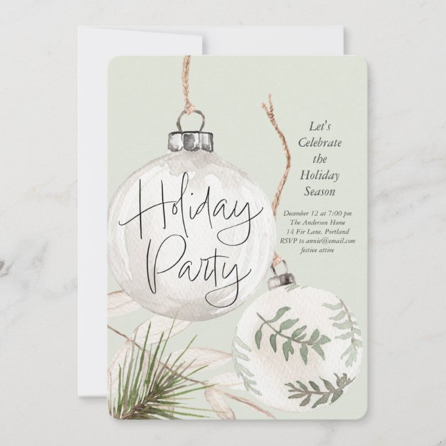 Cartes Pour Fêtes Annuelles Boho Baubles Fête (Devant)