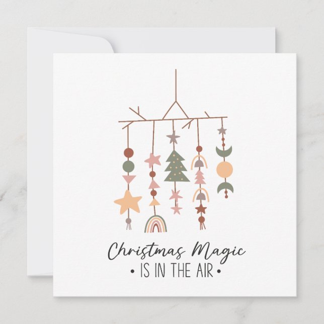 Cartes Pour Fêtes Annuelles Boho Christmas Magic Festive (Devant)
