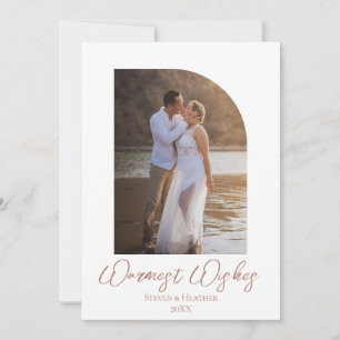 Cartes Pour Fêtes Annuelles Boho Couple Photo Warmest Warmest Holiday Card