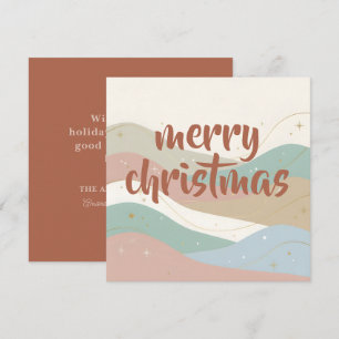 Cartes Pour Fêtes Annuelles Boho Noël Abstrait enneigé