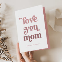 Boho Retro Texte | Amour à toi Maman Dégradé Rose 