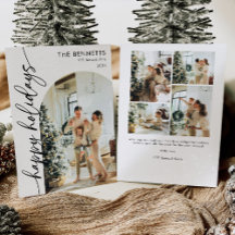 Boho Typographie Happy Holidays Arch Photo