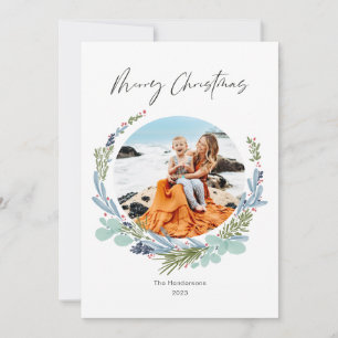 Cartes Pour Fêtes Annuelles Boho Wreath Joyeux Noël Design moderne