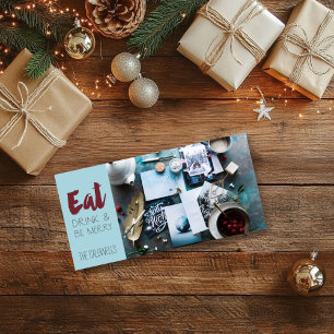 Cartes Pour Fêtes Annuelles Boire et être joyeux Photo de Noël