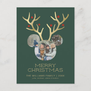 Cartes Pour Fêtes Annuelles Bois de Noël de Mickey Mouse - 3 Photos