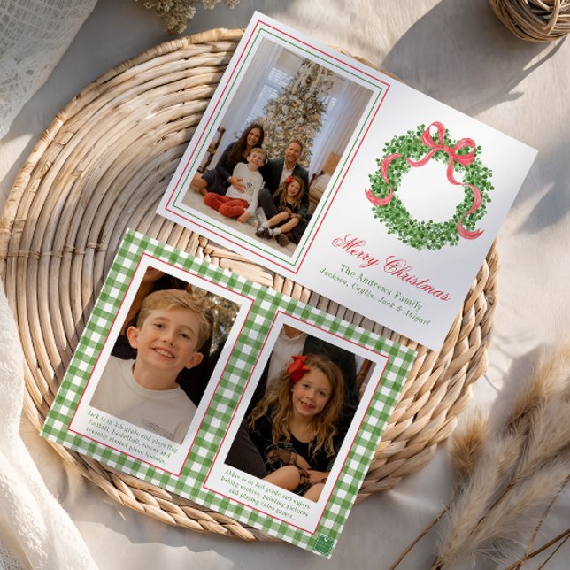 Cartes Pour Fêtes Annuelles Bois de Noël en Bois rouge - photo (Créateur téléchargé)
