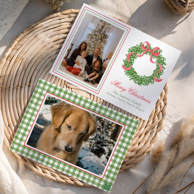 Cartes Pour Fêtes Annuelles Bois de Noël en Bois rouge - photo (Créateur téléchargé)
