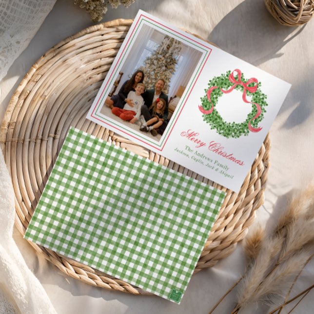 Cartes Pour Fêtes Annuelles Bois de Noël en Bois rouge - photo (Créateur téléchargé)