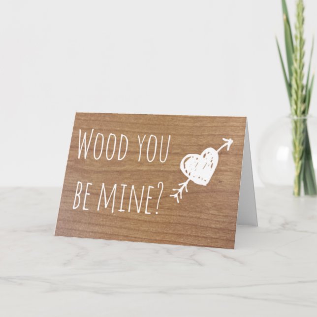 Cartes Pour Fêtes Annuelles Bois vous soyez les miens ? (Devant)