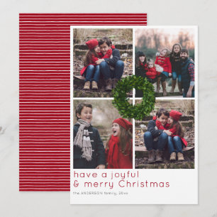 Cartes Pour Fêtes Annuelles Bois Wreath 4 Grille Noël