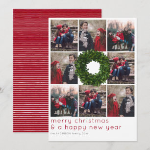 Cartes Pour Fêtes Annuelles Bois Wreath 8 Grille Noël