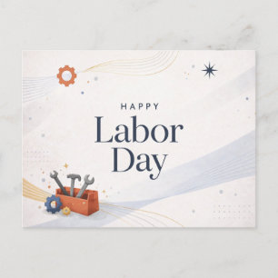 Cartes Pour Fêtes Annuelles Boîte à outils moderne Joyeuse fête du Travail