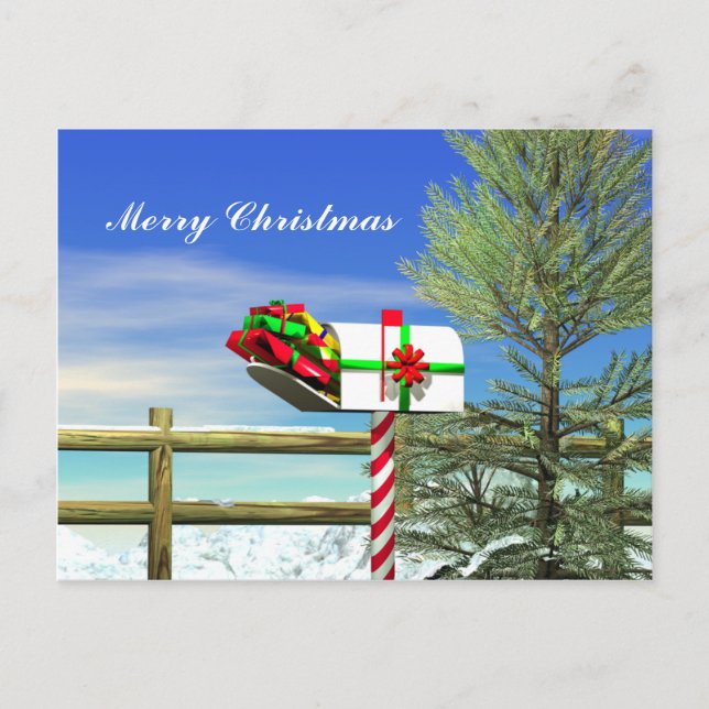 Cartes Pour Fêtes Annuelles Boîte aux lettres de Noël (Devant)