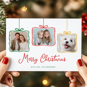 Cartes Pour Fêtes Annuelles Boîte cadeau Whimsical Red Green Photo