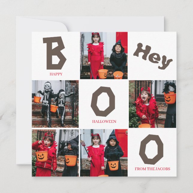 Cartes Pour Fêtes Annuelles Boite Citrouilles Éffrayants Famille Halloween 5 P (Devant)