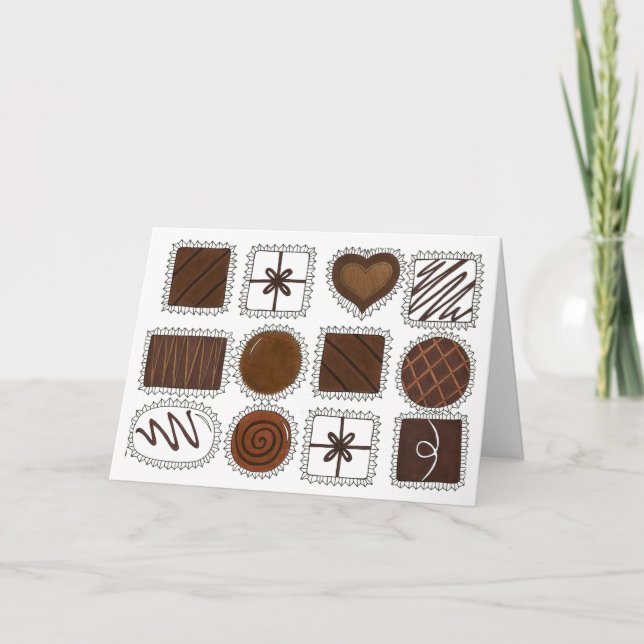 Cartes Pour Fêtes Annuelles Boîte de chocolats Bonbons Saint Valentin Chocohol (Devant)