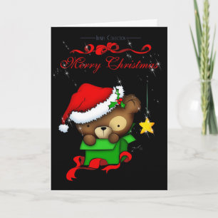 Cartes Pour Fêtes Annuelles Boîte d'ours de nounours de Noël
