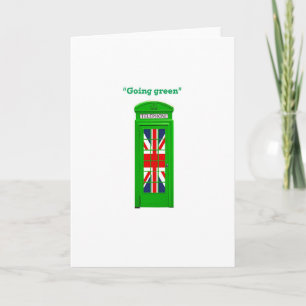 Cartes Pour Fêtes Annuelles Boîte téléphonique londonienne "Go green"