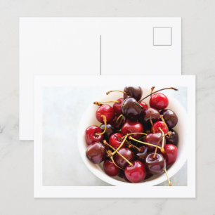 Cartes Pour Fêtes Annuelles bol de cerises